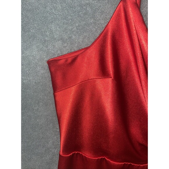 Lane Bryant Dress Womens 28 Red Midi Faux Wrap Cocxktail Glam Holiday Party - Picture 5 of 12